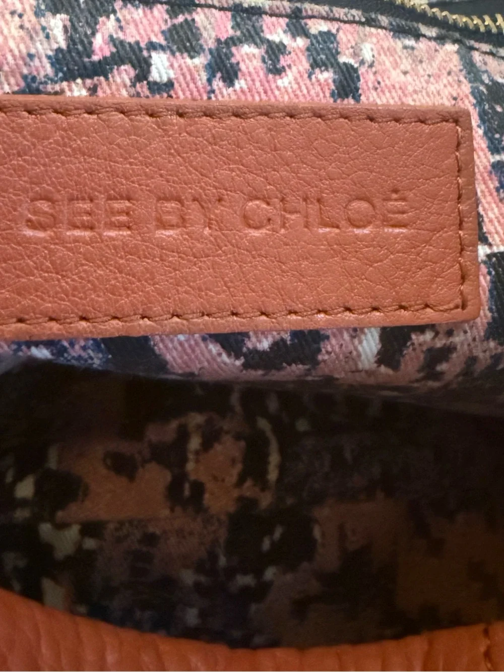 See By Chloé Burnt Orange Leather Crossbody Bag